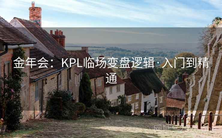 金年会：KPL临场变盘逻辑·入门到精通