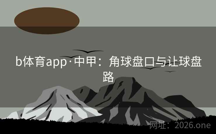 b体育app·中甲：角球盘口与让球盘路